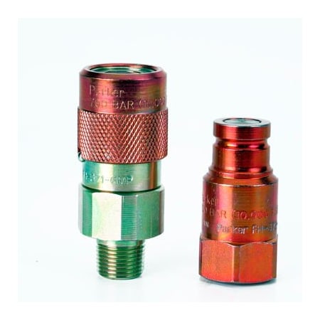 Bva Hydraulics BVA Hydraulic Coupler Flush-Face Set, 3/8in-18 NPTF CFS38